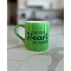 Green M&Ms “Eat Your‎ Heart Out Darling” Coffee Mug /Cup 2021 Mars Candy